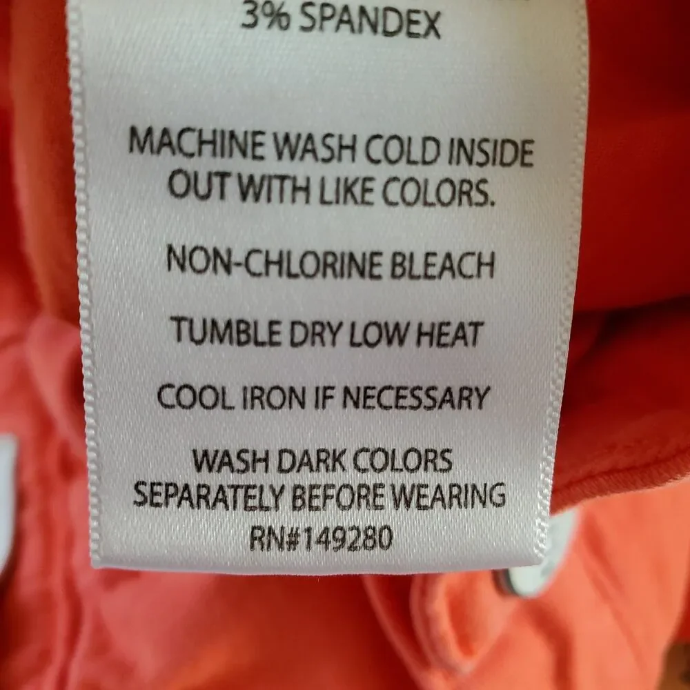 Slink Jeans Womens Size 16 Orange Straight‎ Leg